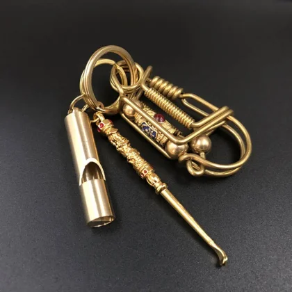 Móc khóa handmade sự kết hợp giữa đồng và Inox