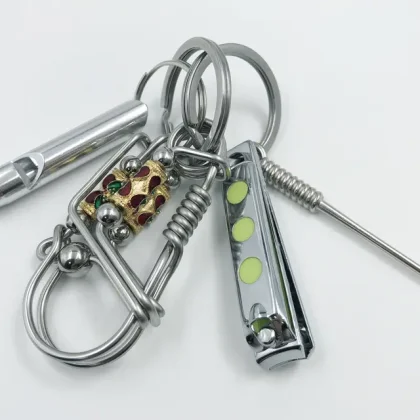 Móc khóa phong thủy handmade độc lạ sự kết hợp giữa đồng và Inox